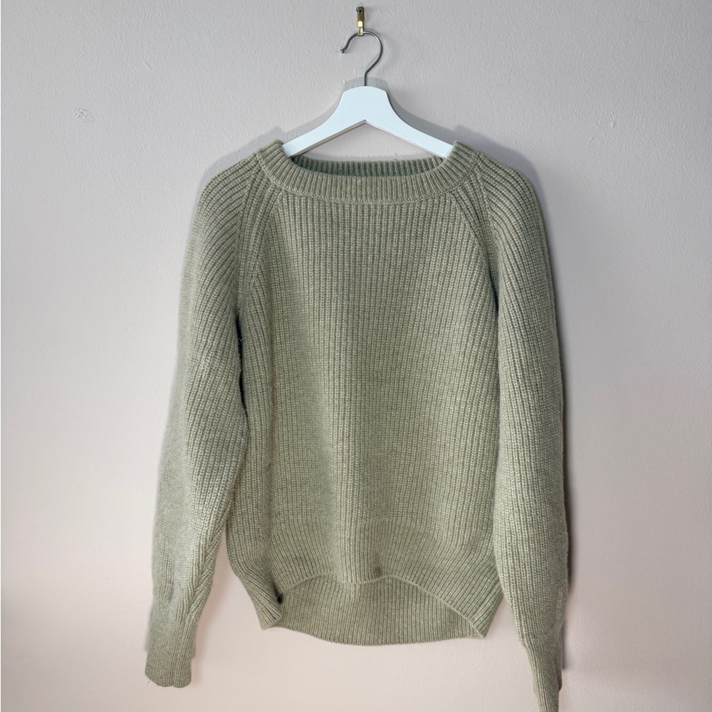 John Elliott Long Sleeve Pullover Sweater - Beige - Ribbed - Sample